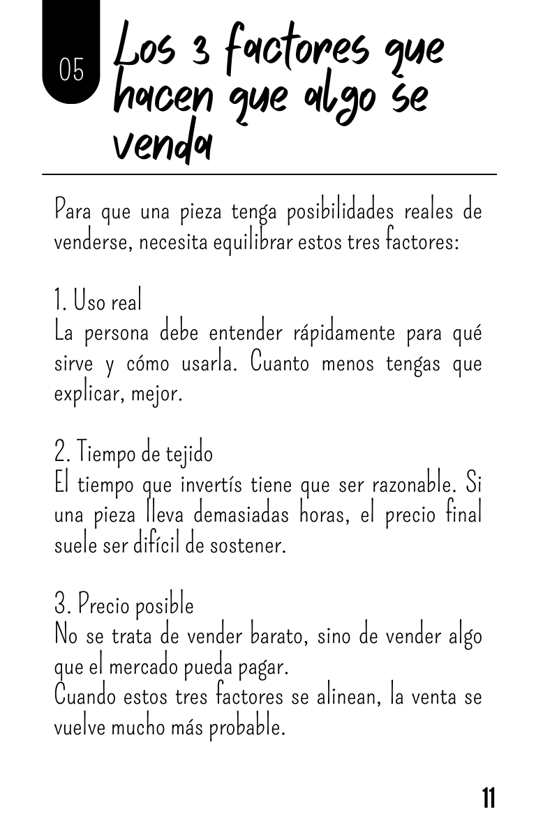 Página 11 de la guía: Los 3 factores que hacen que algo se venda